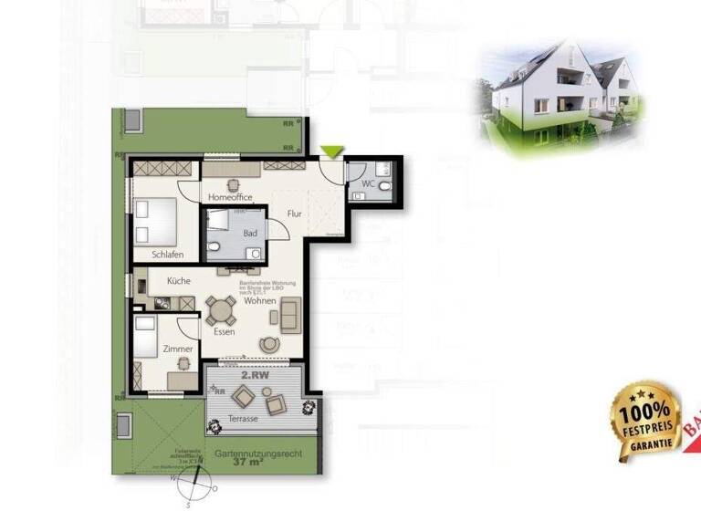 Wohnung zum Kauf - Neubau provisionsfrei 425.000 € 3,5 Zimmer 71 m² Weil im Schönbuch 71093