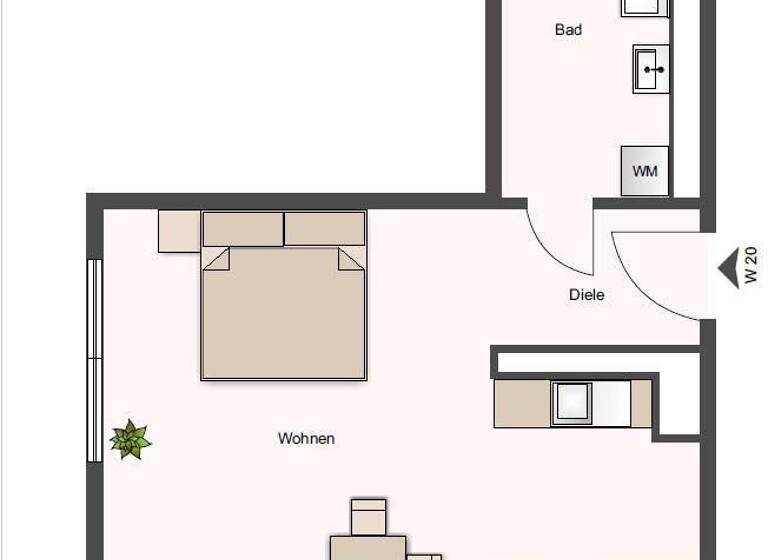 Wohnung zur Miete 783 € 1 Zimmer 31,7 m²<br/>Wohnfläche 2.<br/>Geschoss St Leonhard Nürnberg 90439