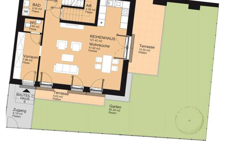 Reihenmittelhaus zum Kauf - Erstbezug 878.000 € 4 Zimmer 121,4 m² Klederinger Straße 151 Wien 1100