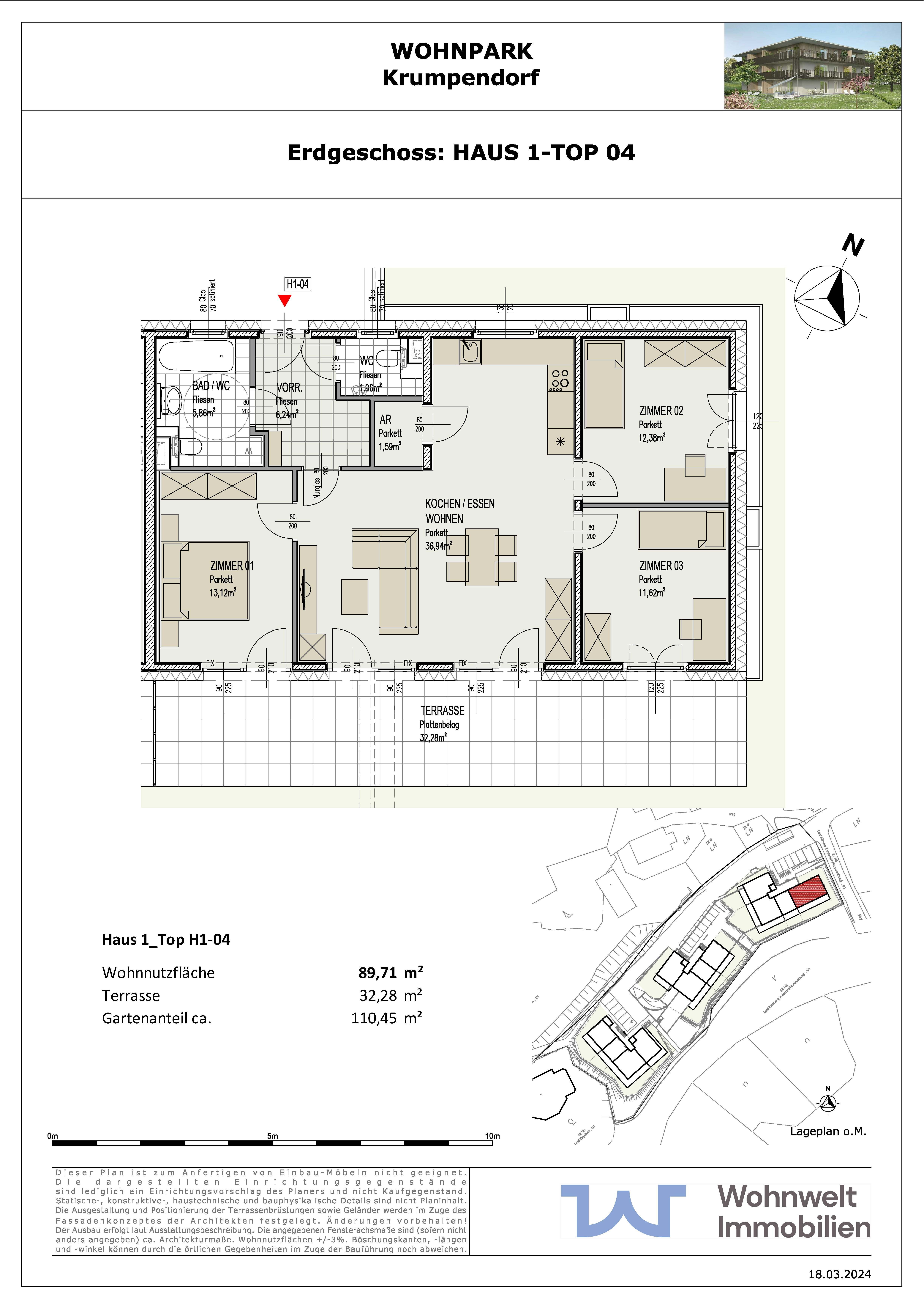 Wohnung zum Kauf provisionsfrei 509.980 € 4 Zimmer 90 m²<br/>Wohnfläche EG<br/>Geschoss Krumpendorf am Wörthersee 9201