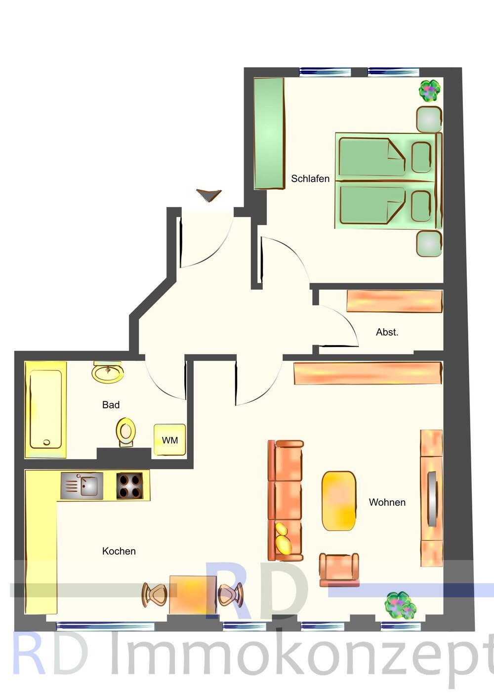 Wohnung zur Miete 350 € 2 Zimmer 56 m²<br/>Wohnfläche 3.<br/>Geschoss Ernst-Thälmann-Straße 65 Neustadt Neustadt an der Orla 07806