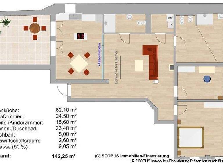 Wohnung zur Miete - Erstbezug 1.200 € 3 Zimmer 142,3 m² 2. Geschoss Meißen 01662