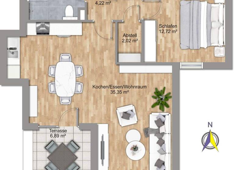 Wohnung zum Kauf - Erstbezug provisionsfrei 699.000 € 2 Zimmer 62 m² 6. Geschoss Hadern München / Kleinhadern 81375
