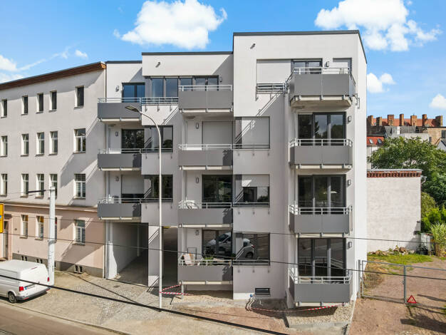 Wohnung zur Miete - Erstbezug 1.000 € 3 Zimmer 76 m² 1. Geschoss Seebener Straße 155 Trotha Halle 06114