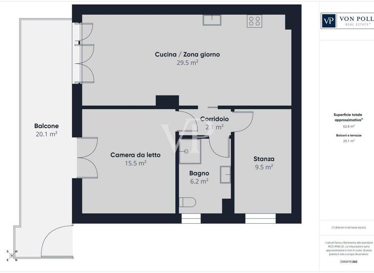 Wohnung zum Kauf 390.000 € 3 Zimmer 63 m² 1. Geschoss Via Berengario 9 Cavaion Veronese 37010