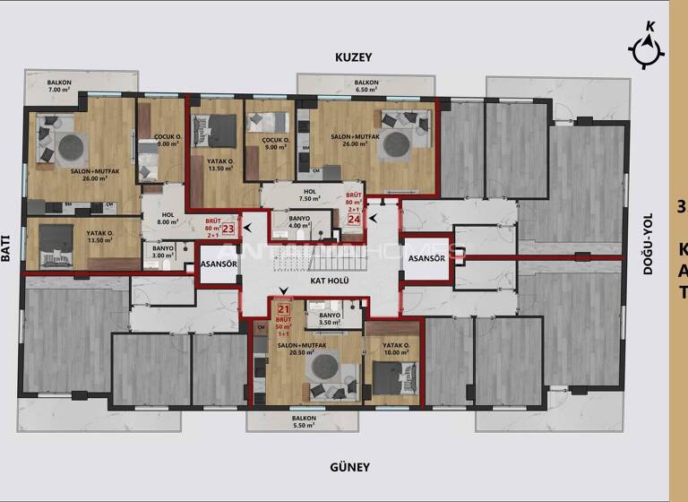 Penthouse zum Kauf 229.000 € 4 Zimmer 185 m² 4. Geschoss Antalya 07050