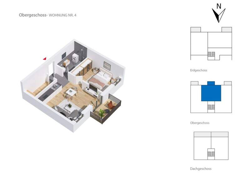 Wohnung zum Kauf - Erstbezug 212.900 € 2 Zimmer 44,1 m² 1. Geschoss Landau Landau an der Isar 94405