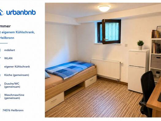 WG-Zimmer zur Miete auf Zeit 650 € 15 m² frei ab 31.12.2027 Am Wasserturm Klingenberg Heilbronn 74081