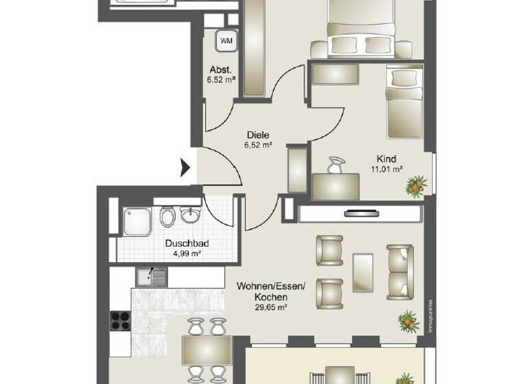 Penthouse zum Kauf 1.249.000 € 3 Zimmer 84,3 m² 6. Geschoss Milbertshofen-Am Hart München 80809