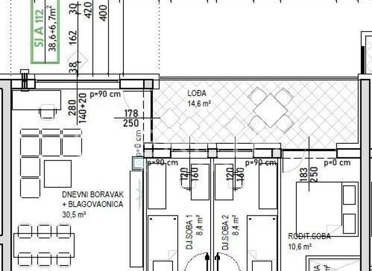 Wohnung zum Kauf 258.570 € 4 Zimmer 88 m² 1. Geschoss Cakovec
