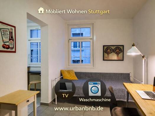 Wohnung zur Miete auf Zeit 890 € 1 Zimmer 17 m² frei ab sofort Leonhardstraße Mitte Stuttgart 70182