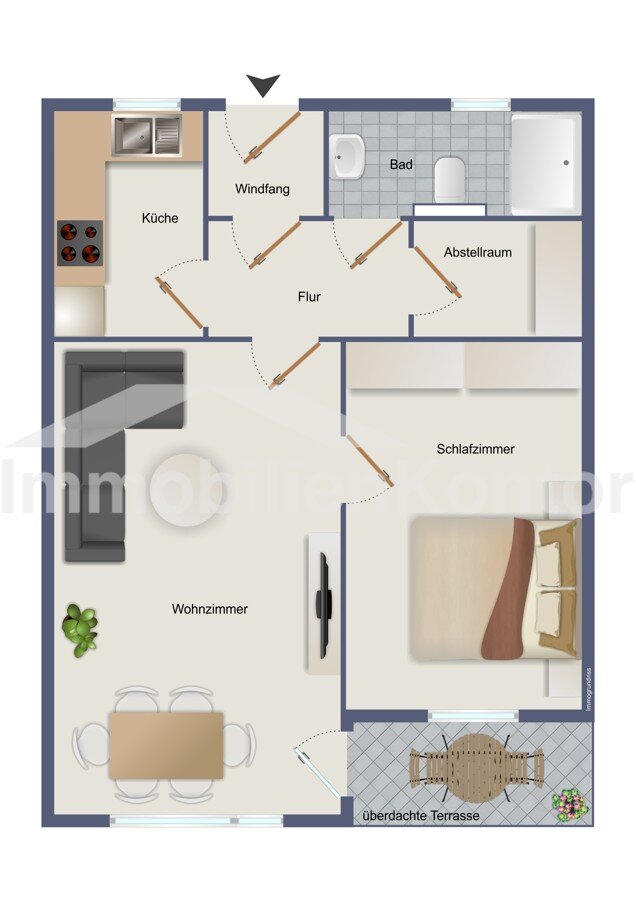 Bungalow zum Kauf 54.500 € 2 Zimmer 47 m²<br/>Wohnfläche 6.372 m²<br/>Grundstück Tarmstedt 27412