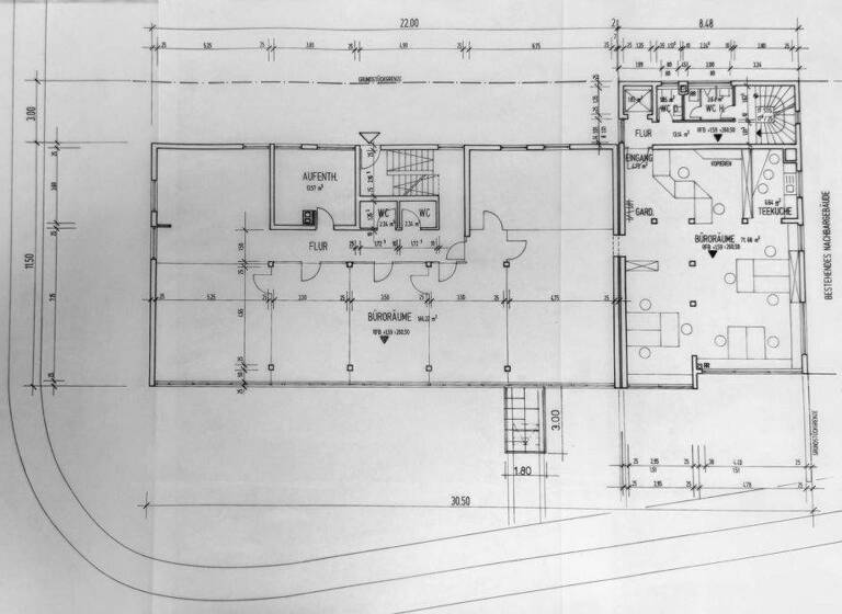 Bürogebäude zur Miete provisionsfrei 7,90 € 7 Zimmer 310 m² Bürofläche Gottlieb-Daimler-Straße 17 Rommelshausen Kernen im Remstal 71394