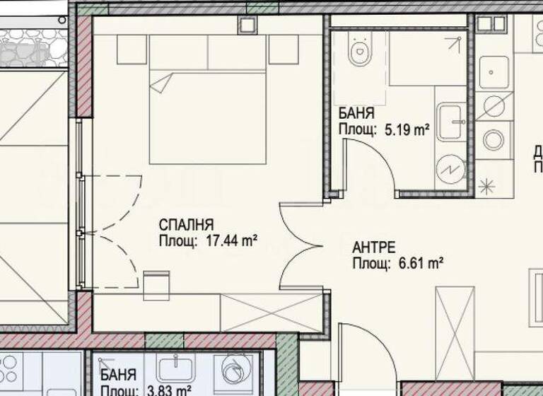 Studio zum Kauf 309.000 € 2 Zimmer 99,9 m² Sofia