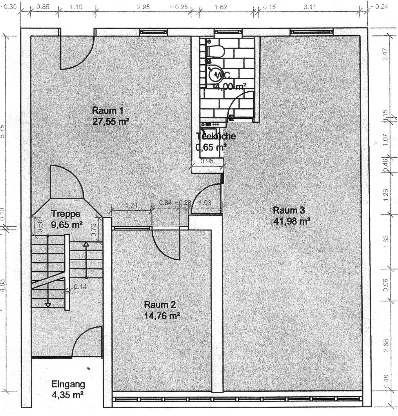 Büro-/Praxisfläche zur Miete 480 € 2 Zimmer 45 m²<br/>Bürofläche Rüppurrer Straße Südstadt - Südlicher Teil Karlsruhe 76137