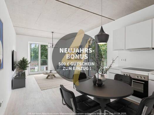 Wohnung zur Miete - Erstbezug 1.310 € 3 Zimmer 67,3 m² 1. Geschoss Hartriegelstraße 130D Niederschöneweide Berlin 12439