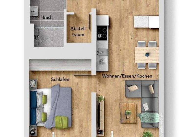 Wohnung zur Miete 705 € 2 Zimmer 56 m² Deisenau Moosthenning 84164