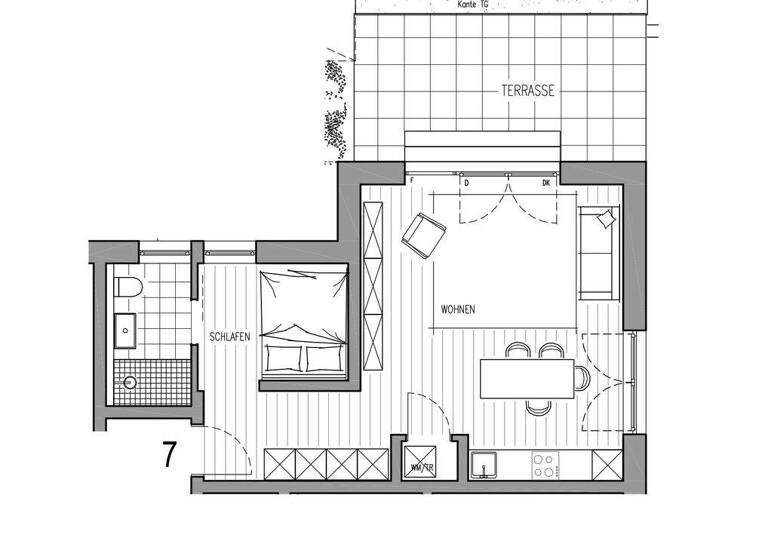 Terrassenwohnung zum Kauf provisionsfrei 339.000 € 2 Zimmer 52 m² Raabestraße 23 Seligenstadt 63500