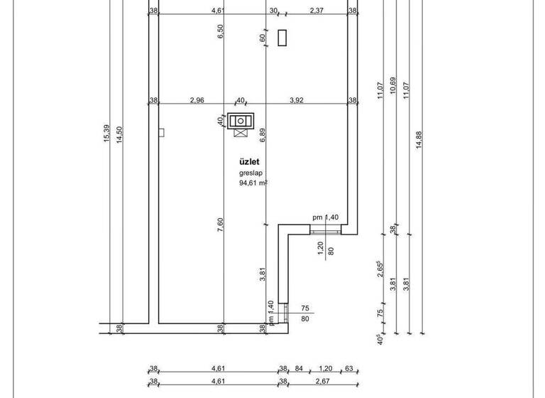 Laden zum Kauf provisionsfrei 269.900 € 1 Zimmer 95 m² Verkaufsfläche Hévíz 8380