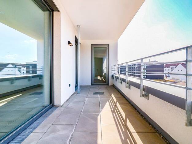 Wohnung zur Miete - Erstbezug 1.499 € 3 Zimmer 87,4 m² 3. Geschoss frei ab 01.09.2025 Von-Hünefeld-Straße 20+22 Stadtmitte Neu-Ulm 89231