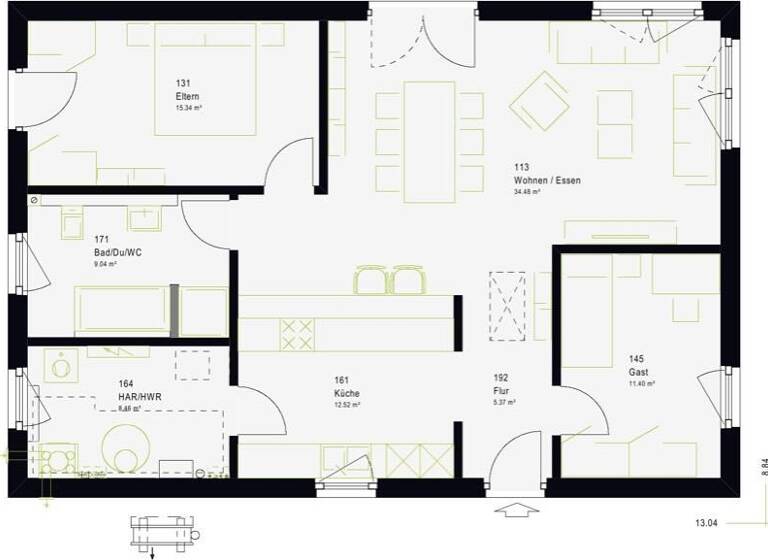 Einfamilienhaus zum Kauf 425.900 € 4 Zimmer 100 m² 510 m² Grundstück Oberrohr Bayersried 86513