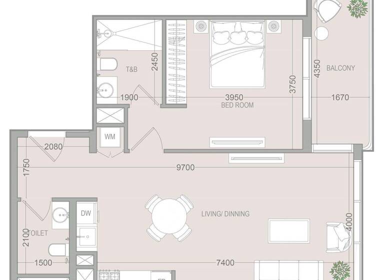 Wohnung zum Kauf provisionsfrei 273.749 € 2 Zimmer 40,3 m² Dubai 00000