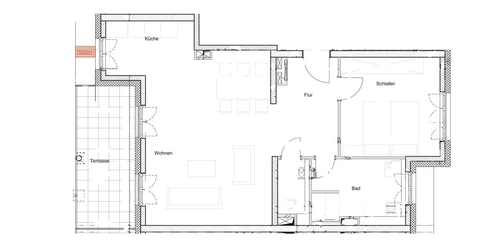 Wohnung zur Miete Wohnen auf Zeit 2.033 € 3 Zimmer 70 m²<br/>Wohnfläche 02.02.2025<br/>Verfügbarkeit Krifteler Straße Gallus Frankfurt am Main 60326