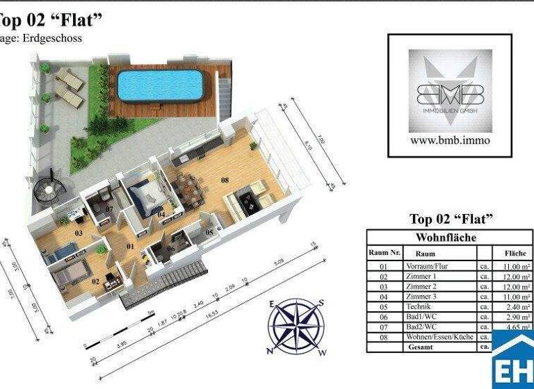 Wohnung zum Kauf - Erstbezug provisionsfrei 549.000 € 3 Zimmer 91 m² EG Am Wagram Neusiedl am See 7100