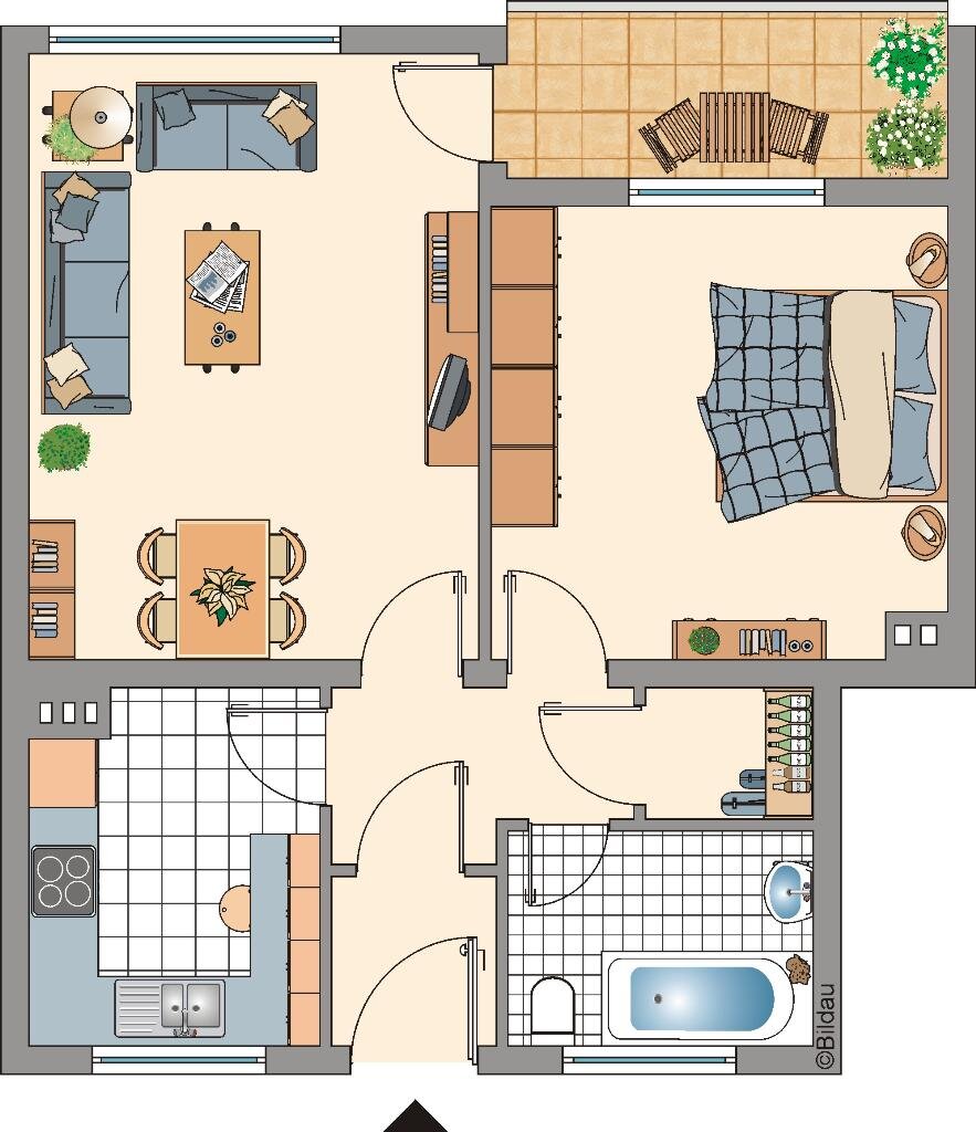 Wohnung zur Miete 439 € 2,5 Zimmer 54,1 m²<br/>Wohnfläche 1.<br/>Geschoss 27.11.2024<br/>Verfügbarkeit Lockfinker Straße 10 Klausen Remscheid 42899