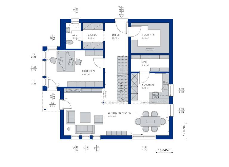 Einfamilienhaus zum Kauf provisionsfrei 966.441 € 7 Zimmer 177 m² 540 m² Grundstück Kreutles Oberasbach 90522