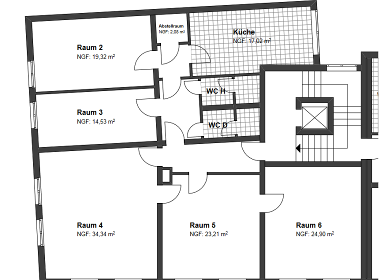 Bürofläche zur Miete provisionsfrei 11,30 € 158 m² Bürofläche teilbar ab 158 m² Südviertel Essen 45128
