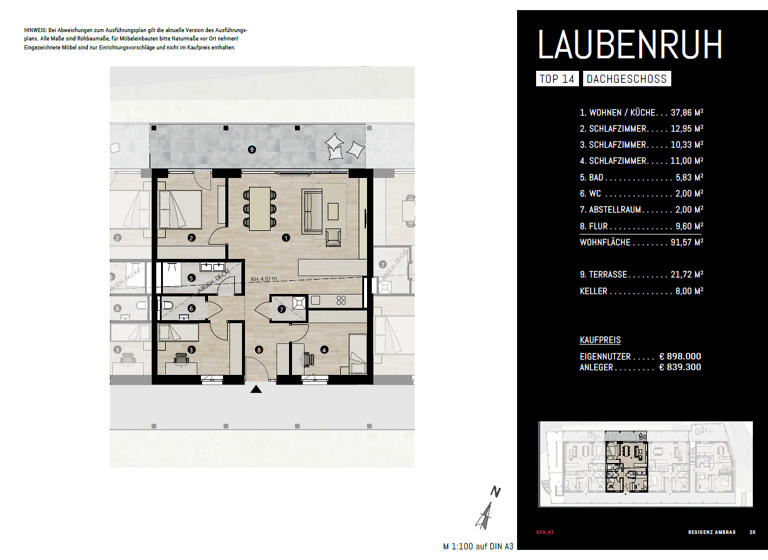 Wohnung zum Kauf - Erstbezug provisionsfrei 849.000 € 4 Zimmer 91,6 m² 2. Geschoss Amras Innsbruck 6020