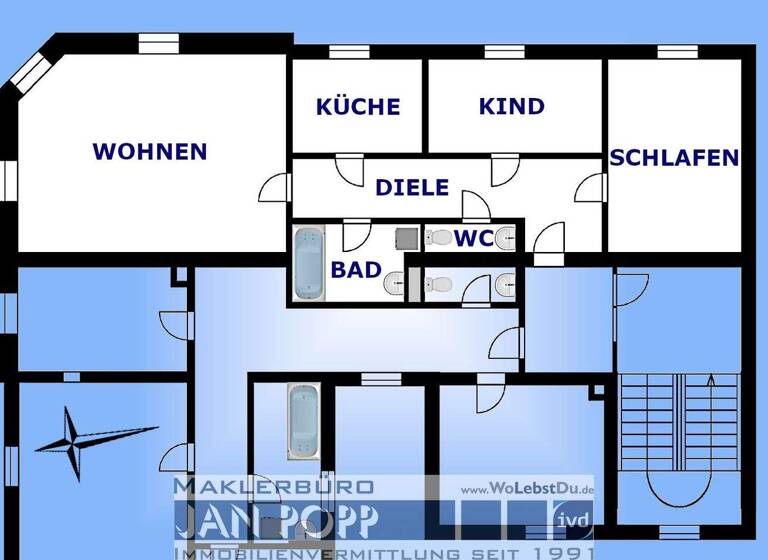 Wohnung zur Miete 347 € 3 Zimmer 77,1 m² 2. Geschoss Rudolf-Breitscheid-Straße 85 Greiz 07973