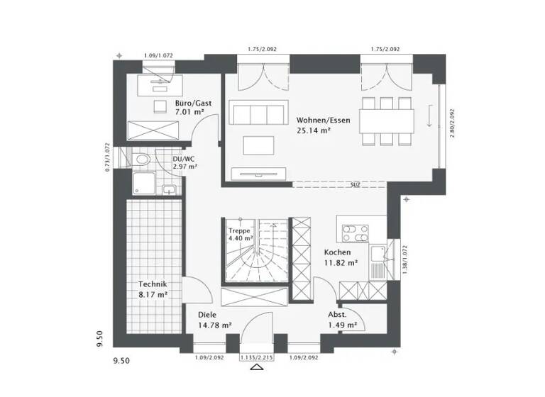 Einfamilienhaus zum Kauf provisionsfrei 875.900 € 5 Zimmer 140 m² 520 m² Grundstück Büderich Meerbusch 40667