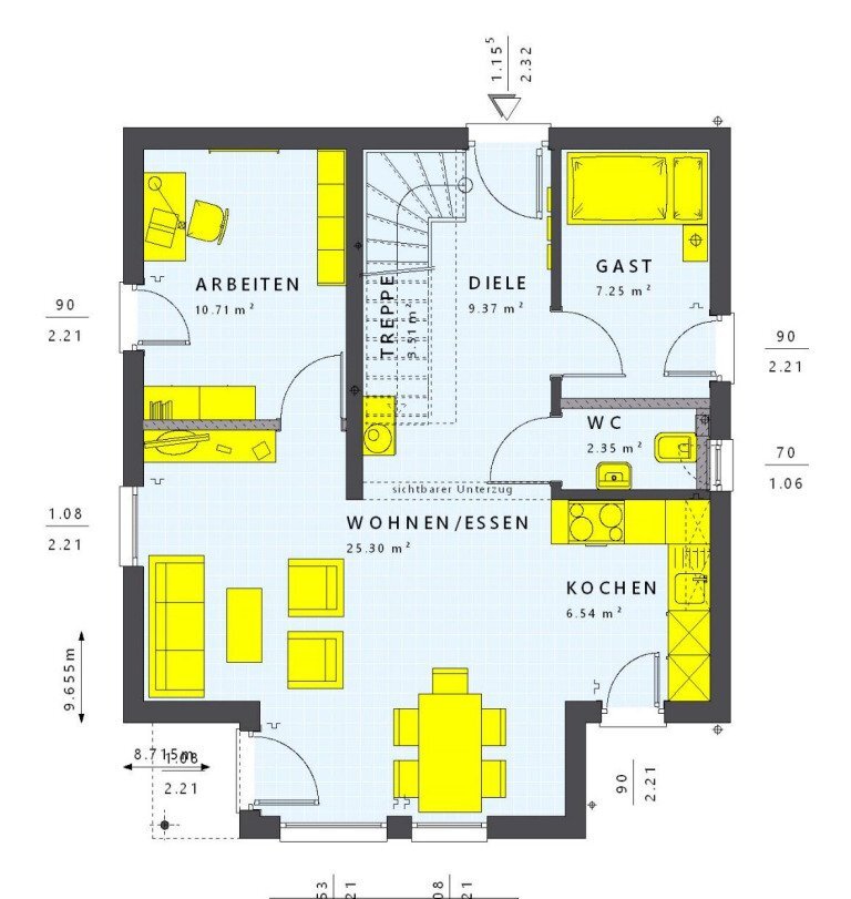 Einfamilienhaus zum Kauf provisionsfrei 498.000 € 6 Zimmer 122 m²<br/>Wohnfläche 725 m²<br/>Grundstück Laufen Sulzbach-Laufen 74429