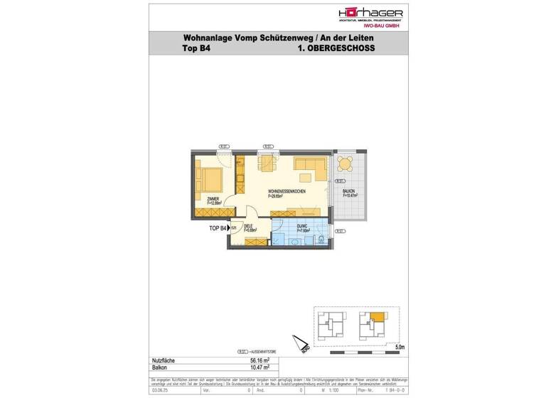 Studio zum Kauf provisionsfrei 392.300 € 2 Zimmer 56,2 m² 1. Geschoss Schützenweg Vomp 6134