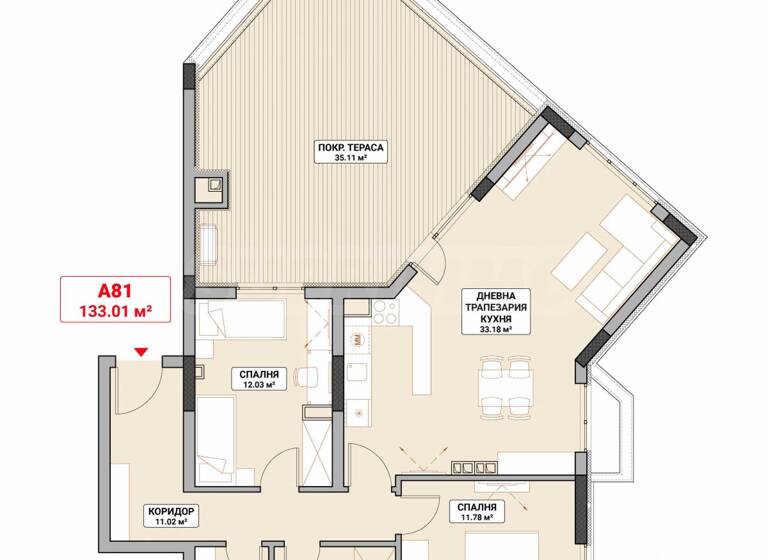 Studio zum Kauf 322.772 € 3 Zimmer 157,6 m² Sofia