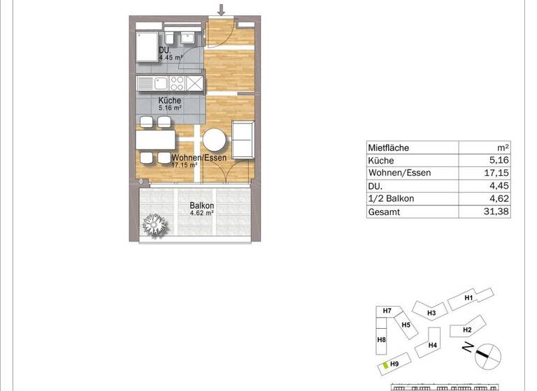 Studio zur Miete 601 € 1 Zimmer 31,4 m² 3. Geschoss frei ab sofort Mühlgasse 1 Schorndorf 73614
