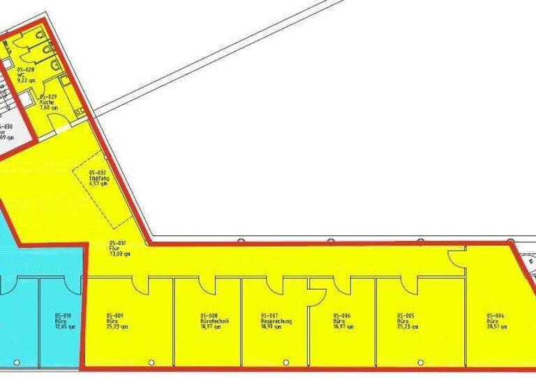 Bürofläche zur Miete provisionsfrei 14 € 6 Zimmer 232,2 m² Bürofläche Lützowstraße 11 Gohlis-Süd Leipzig 04155