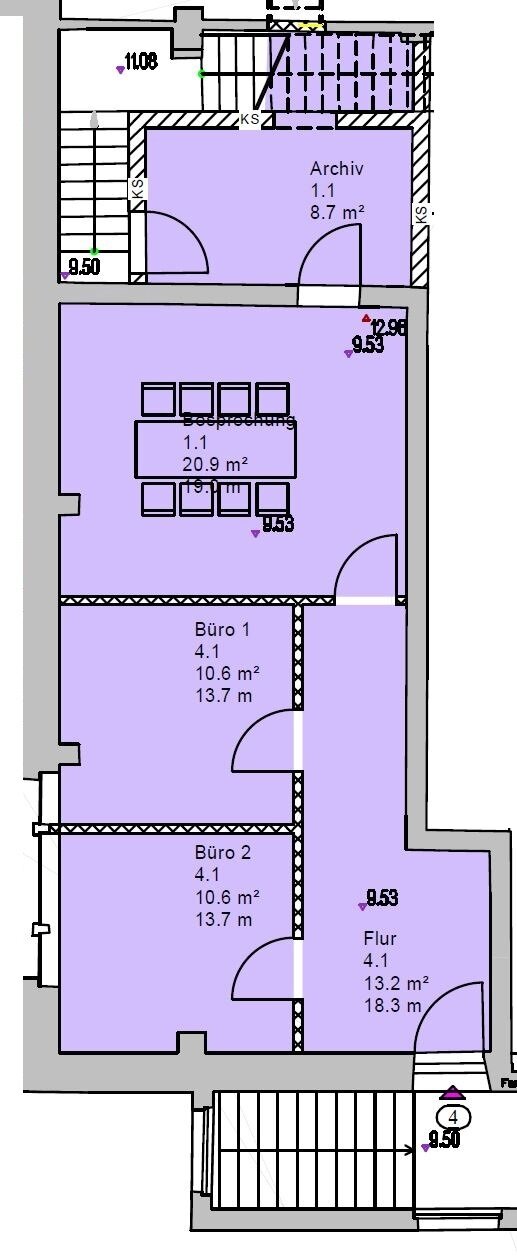 Bürofläche zur Miete 804 € 67 m²<br/>Bürofläche Hohes Kreuz - Osthafen - Irl Regensburg 93055