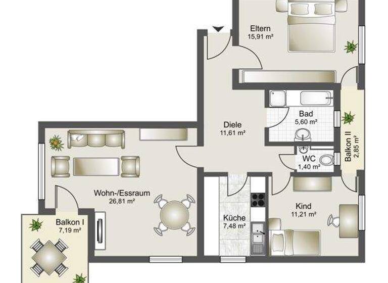 Wohnung zum Kauf 248.000 € 3 Zimmer 83 m² 3. Geschoss Wehr 79664