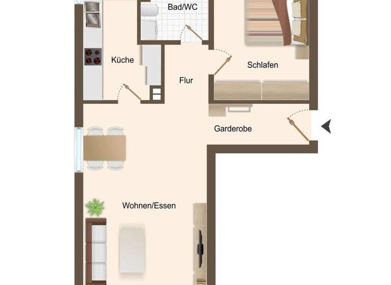 Wohnung zum Kauf 268.000 € 2 Zimmer 60,6 m² Gniebel Pliezhausen / Gniebel 72124
