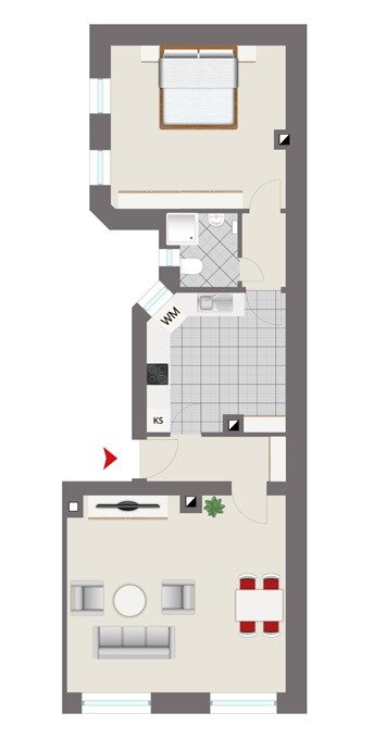 Wohnung zum Kauf 219.000 € 2 Zimmer 65 m²<br/>Wohnfläche 1.<br/>Geschoss Gostenhof Nürnberg 90429