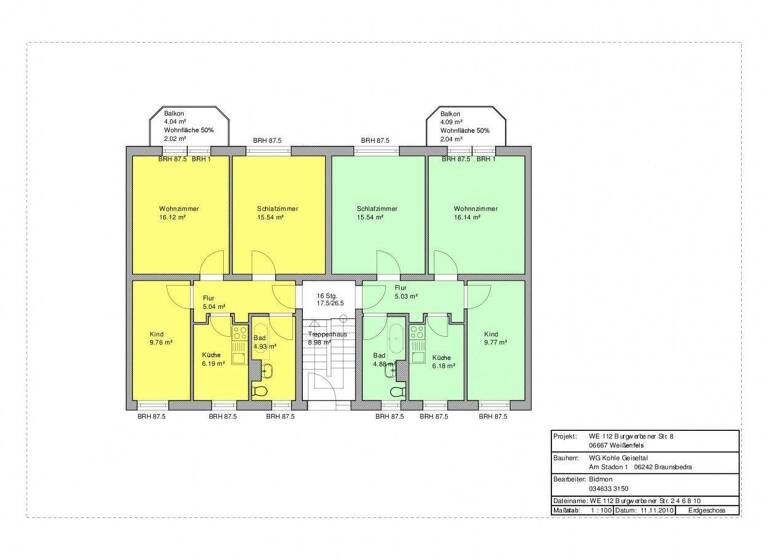 Wohnung zur Miete 373 € 3 Zimmer 59,3 m² 2. Geschoss Burgwerbener Str. 4 Weißenfels 06667