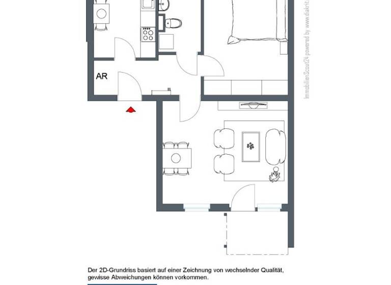Wohnung zur Miete 465 € 2 Zimmer 56,7 m² 1. Geschoss frei ab sofort Am Bornberg 7 Niederzwehren Kassel 34134