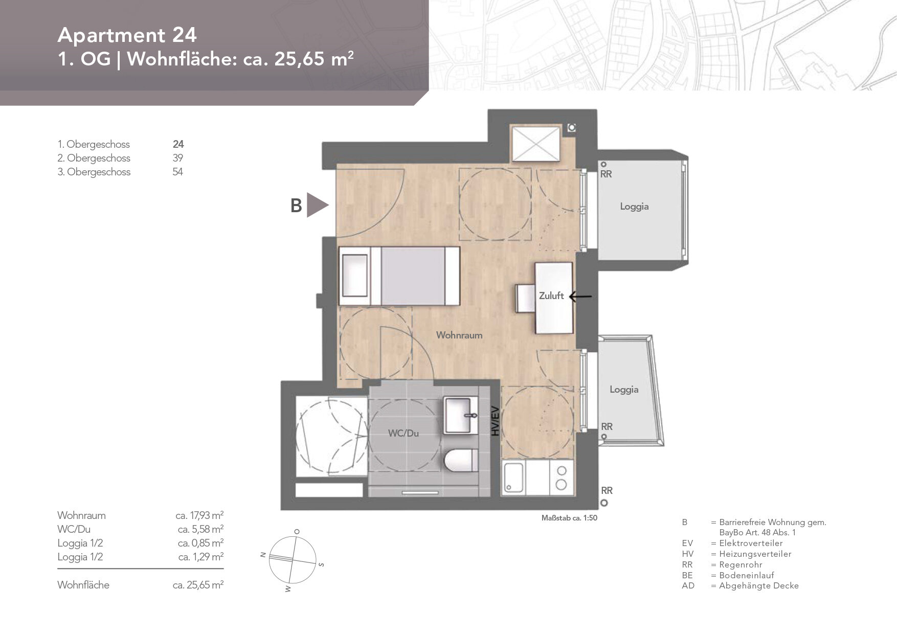 Wohnung zum Kauf provisionsfrei 299.500 € 1 Zimmer 25,7 m²<br/>Wohnfläche 2.<br/>Geschoss Ramersdorf München 81669