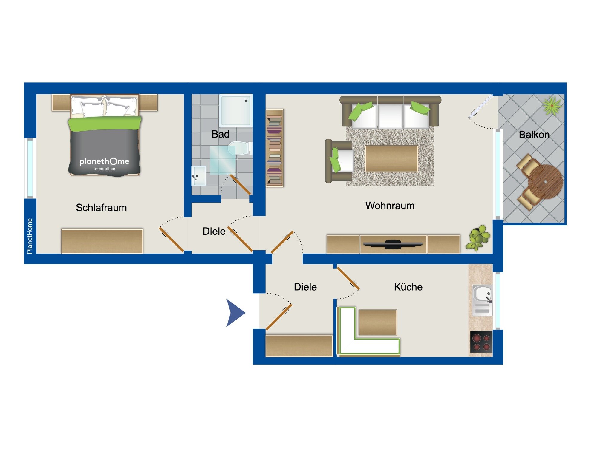 Wohnung zum Kauf 99.000 € 2 Zimmer 58 m²<br/>Wohnfläche 2.<br/>Geschoss Katernberg Essen 45327