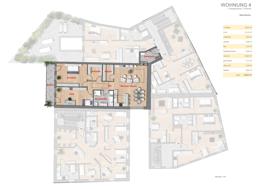 Wohnung zum Kauf 355.000 € 4 Zimmer 134,1 m²<br/>Wohnfläche 1.<br/>Geschoss ab sofort<br/>Verfügbarkeit Kötzting Bad Kötzting 93444