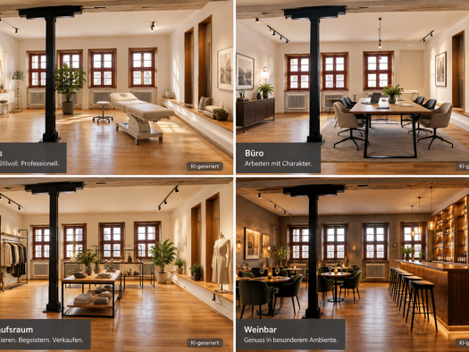 Atelier zur Miete provisionsfrei 2.000 € 2 Zimmer 165 m² Bürofläche Allerheiligenstraße 18 Altstadt Erfurt 99084