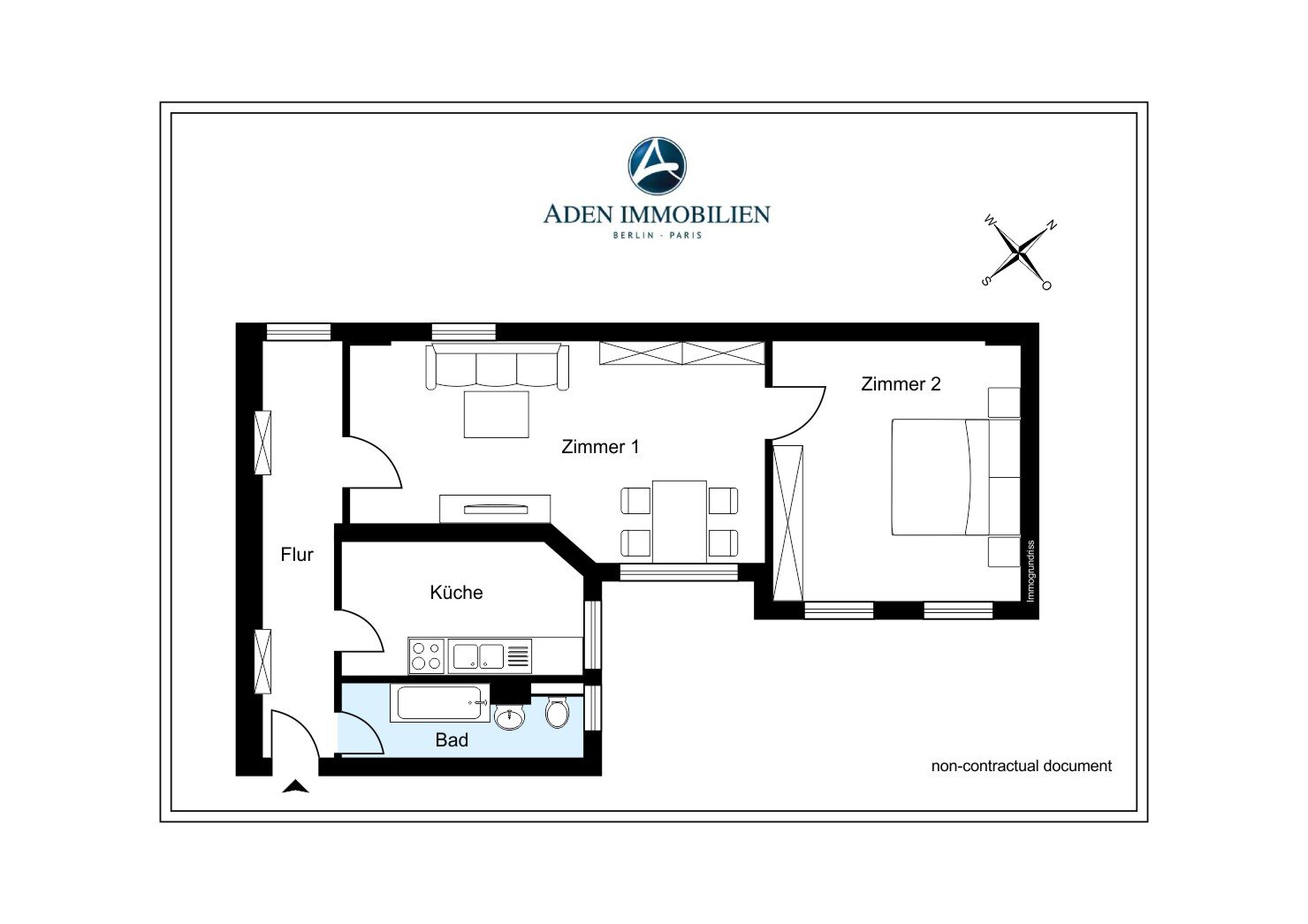 Wohnung zum Kauf provisionsfrei 379.000 € 2 Zimmer 63,2 m²<br/>Wohnfläche 4.<br/>Geschoss Rigaer Str. 39 Friedrichshain Berlin 10247